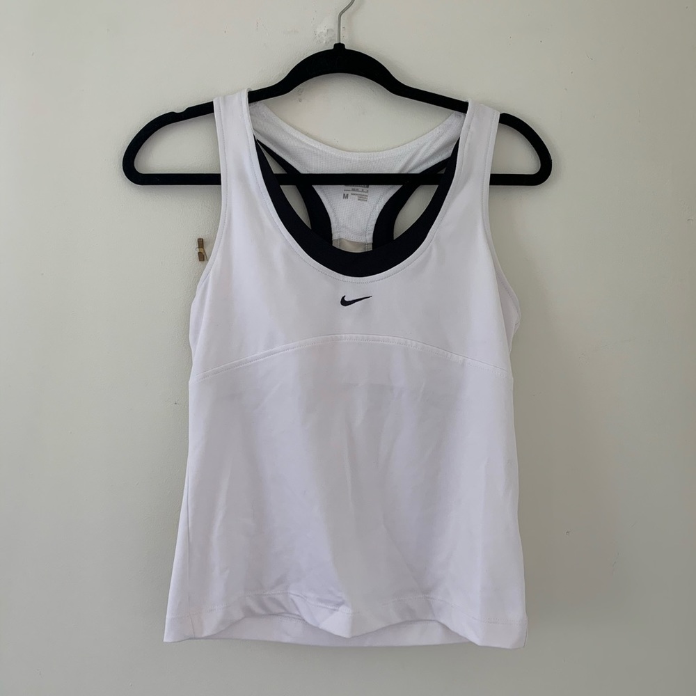 Nike White Performance Tank Top